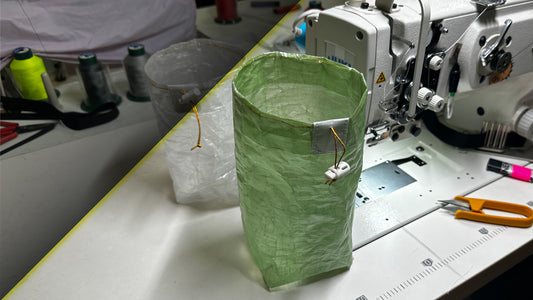 DIY Dyneema taped drawstring bag 1